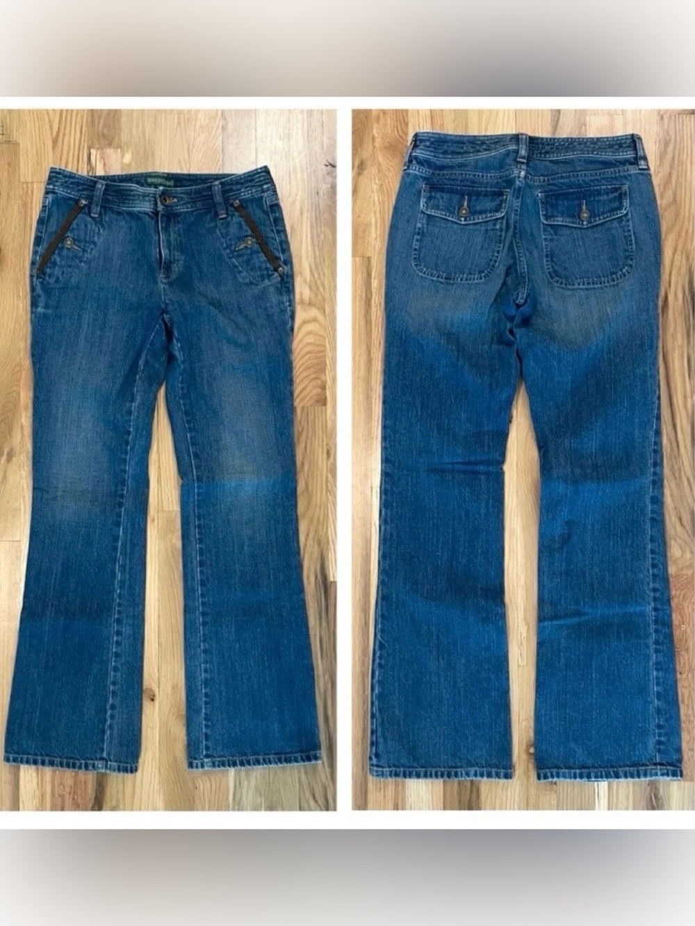 Vintage Y2K 90s Ralph Lauren Low / Mid Rise Flare Boot Cut Denim Jeans Size 2